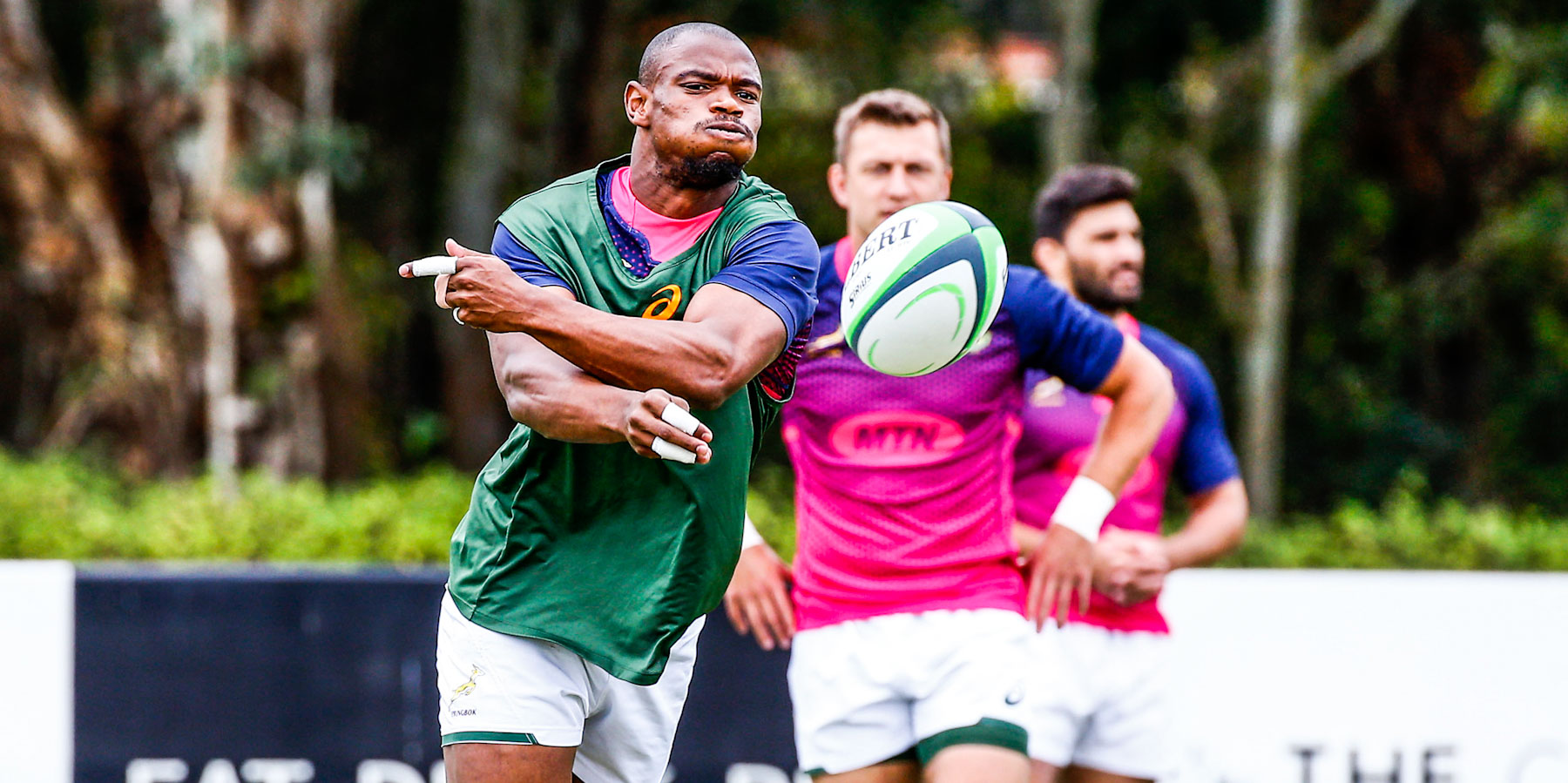 Makazole Mapimpi at the Springbok captain's run on Friday.