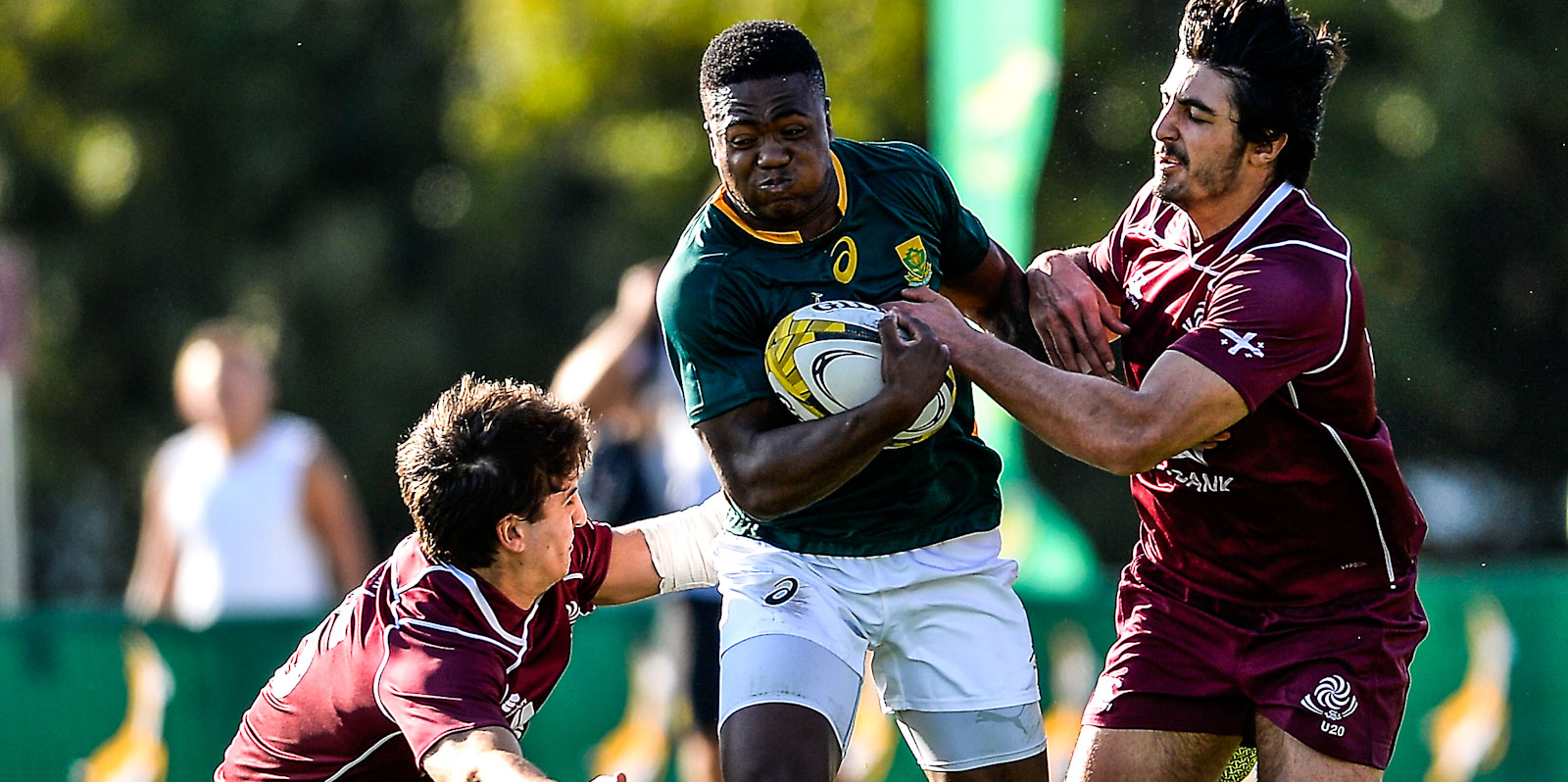 Wandisile Simelane in action for the Junior Boks against Georgia U20 in 2018.