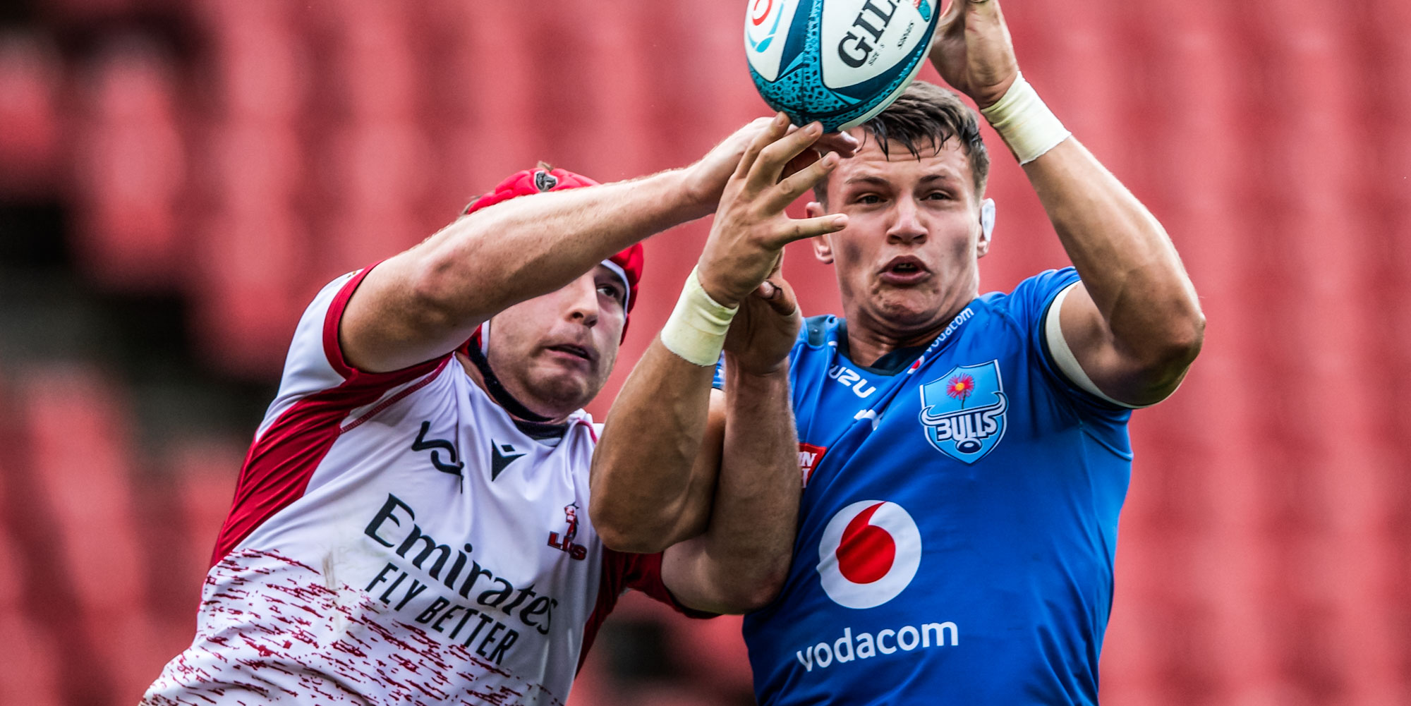 Francke Horn and Elrigh Louw battle for possession in their Vodacom URC clash last week.