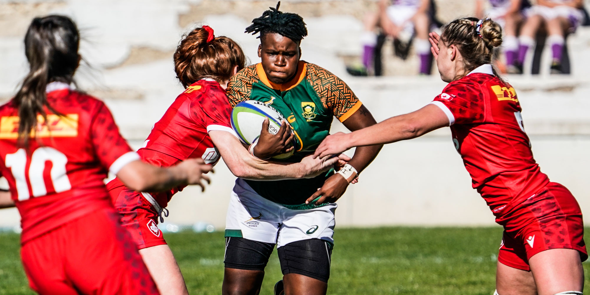 Mary Zulu in action against Canada in Madrid two years ago.