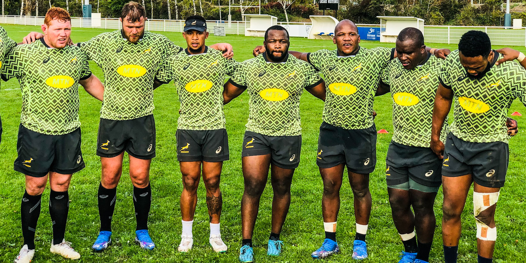 Team huddle after training in Paris.