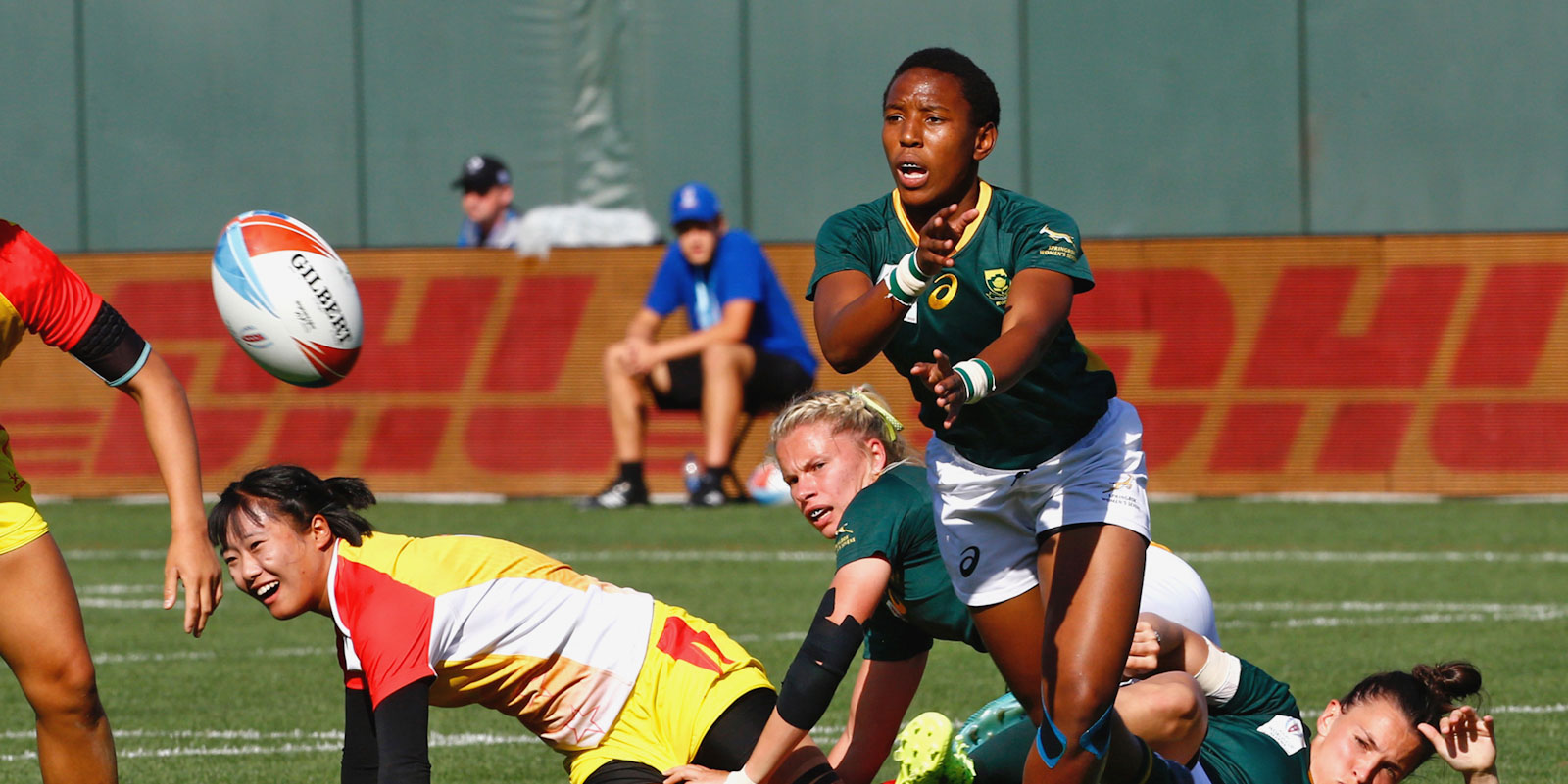 Shozi in action against China at the 2018 RWC7s in San Francisco