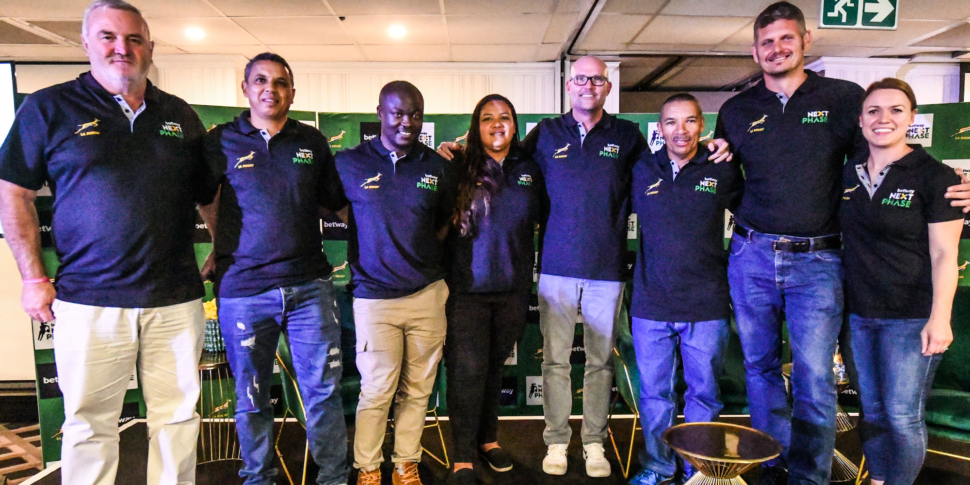 A bunch of coaches at the launch of SA Rugby and Betway’s Next Phase coaching initiative.