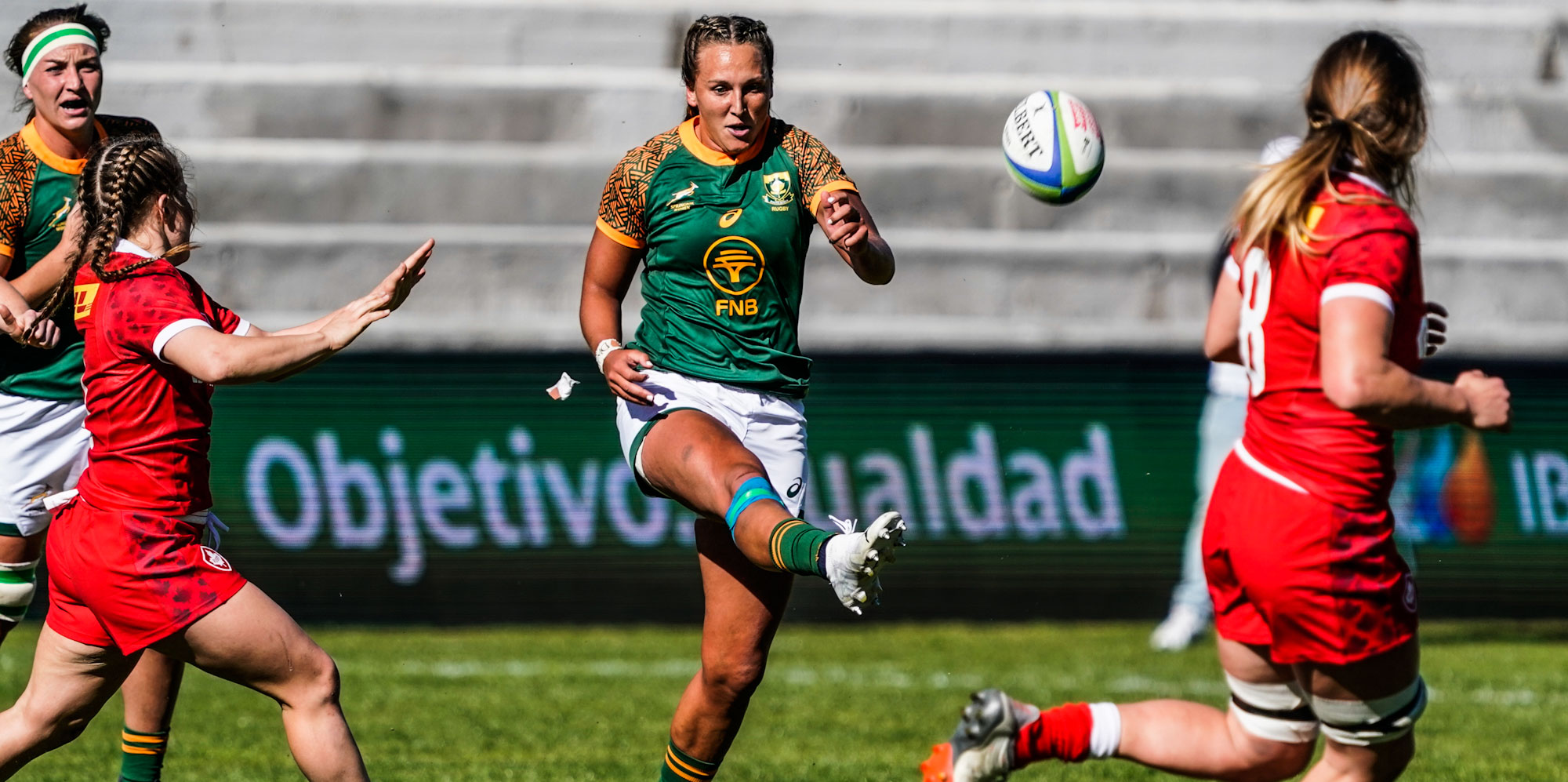 Libbie Janse van Rensburg last week against Canada.