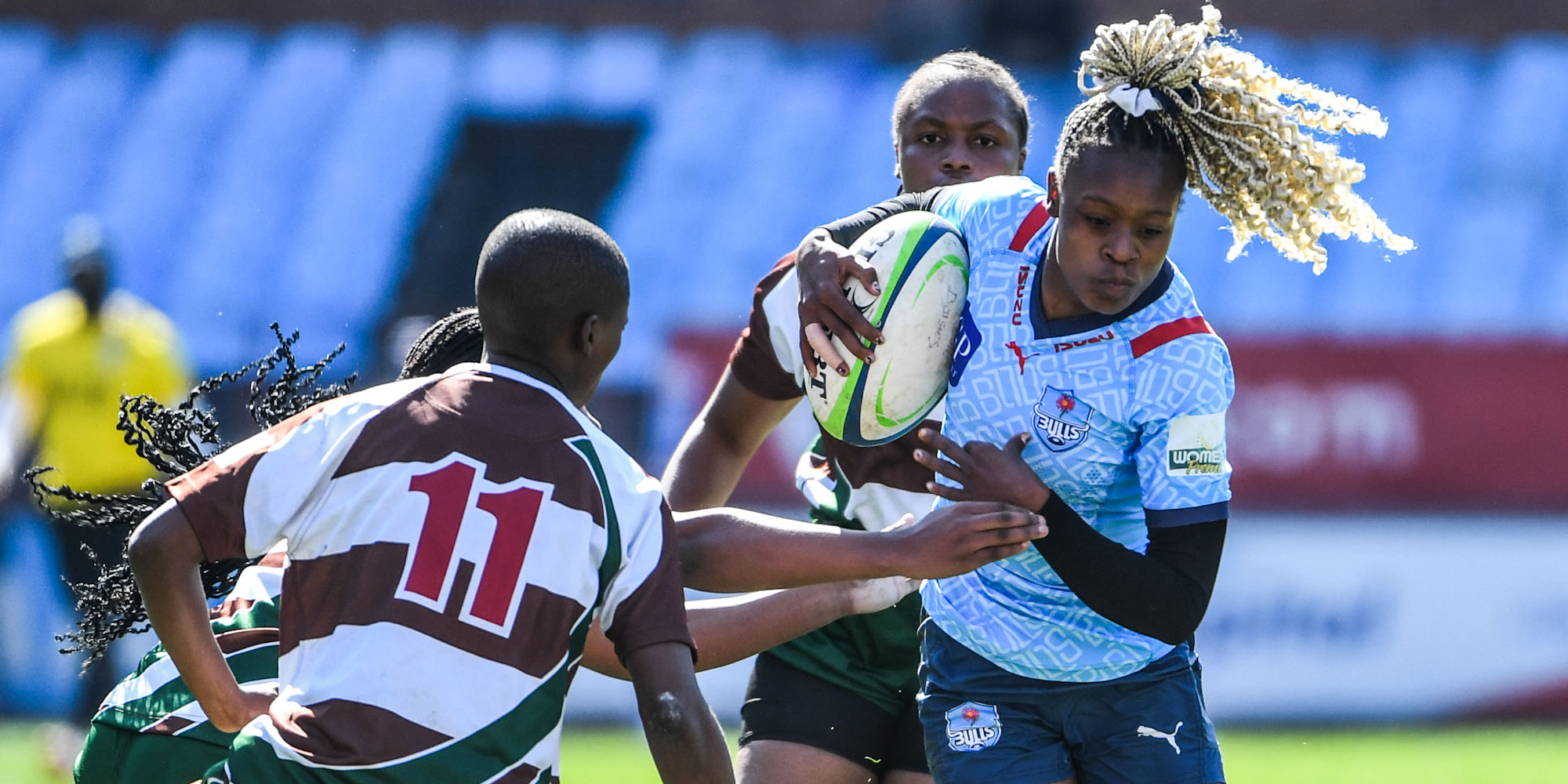 Patience Mokone on the attack for the Bulls Daisies in their match against Border last year.