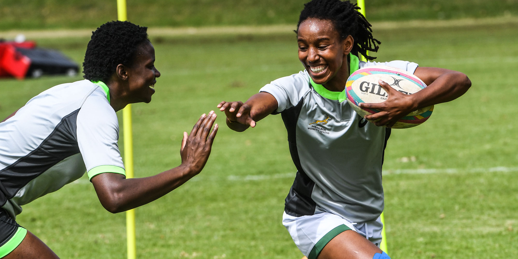 Snenhlanhla Shozi at a Springbok Women's Sevens training session.