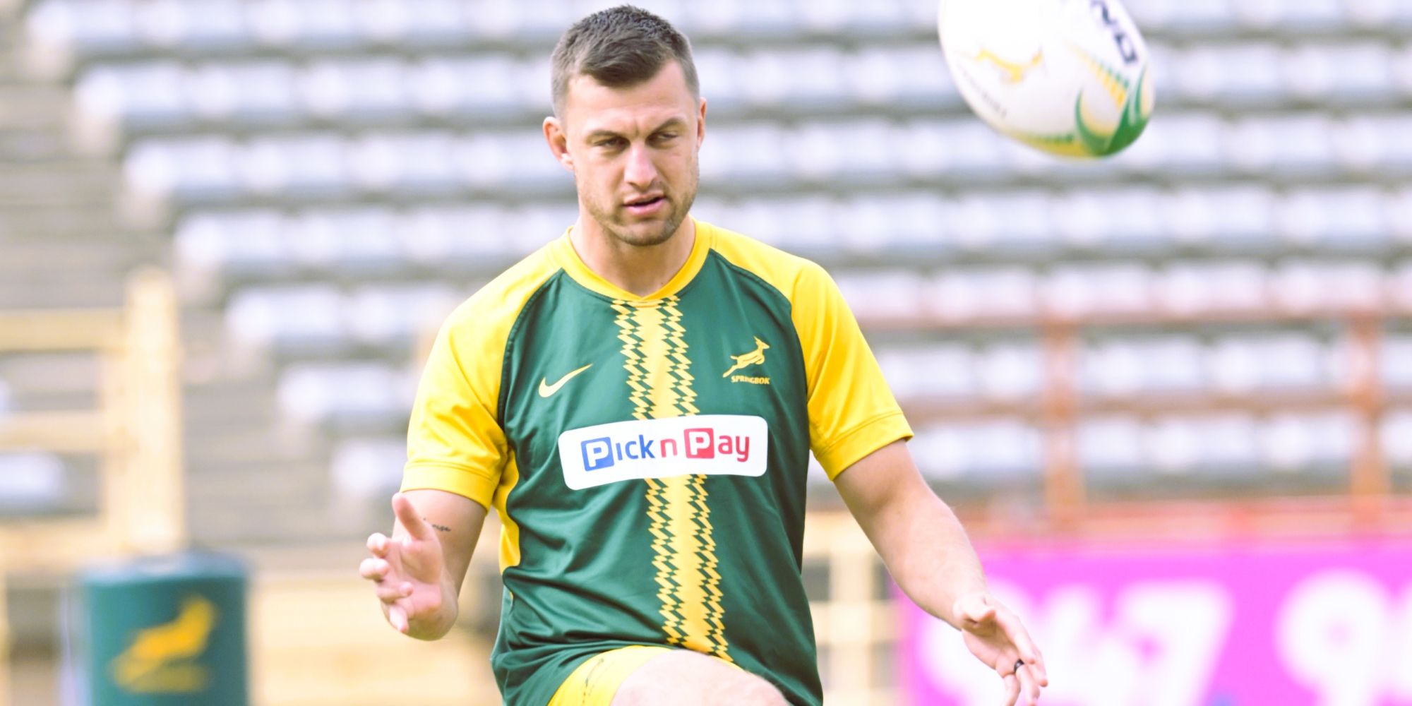 Handre Pollard at Bok training earlier on Wednesday.