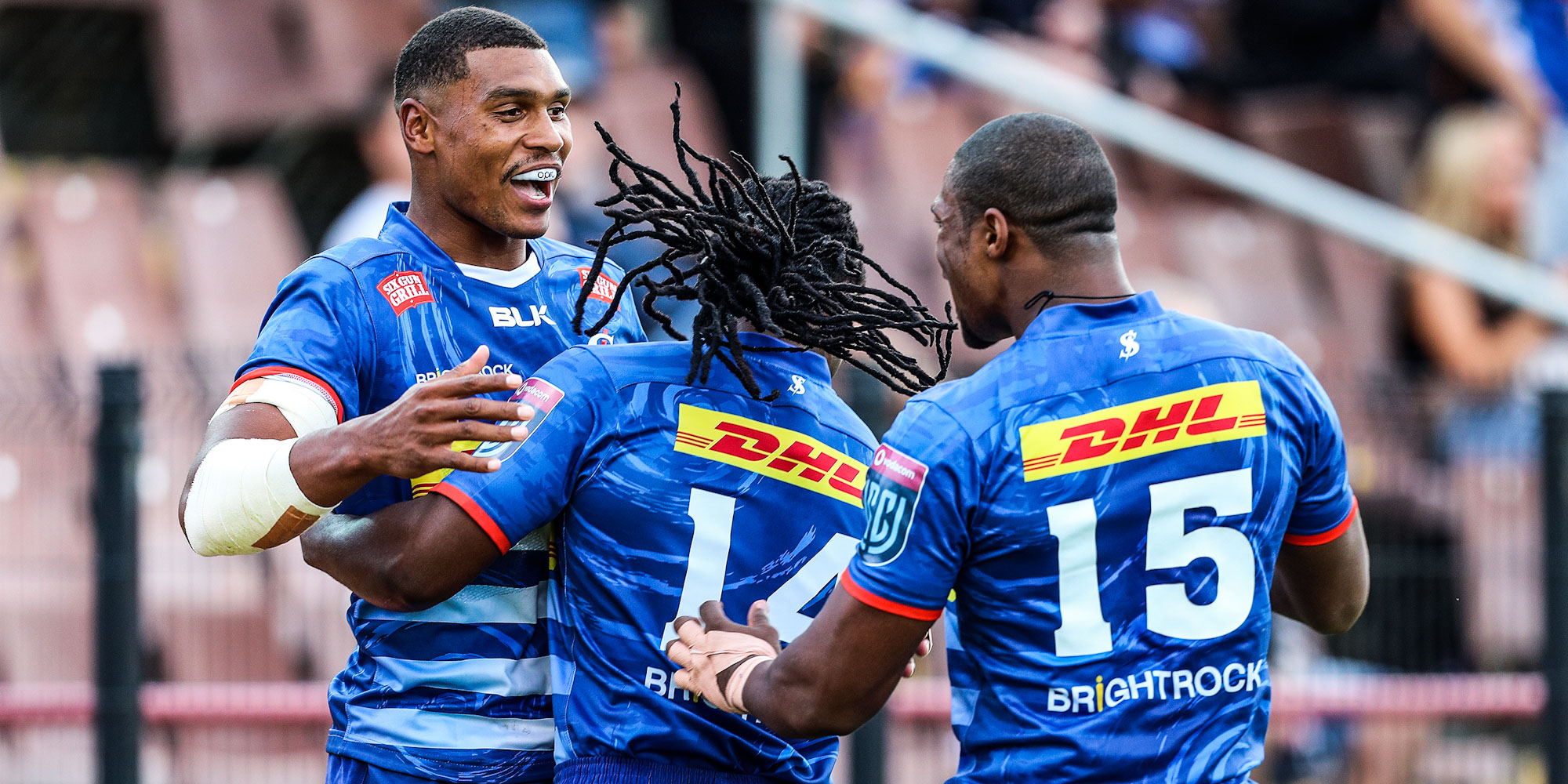 Damian Willemse celebrates scoring a superb try in his 50th DHL Stormers appearance.