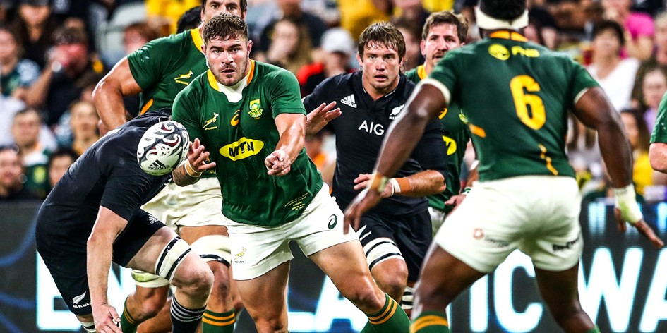 Action between All Blacks and Springbok. Photo Courtesy/SA Rugby 