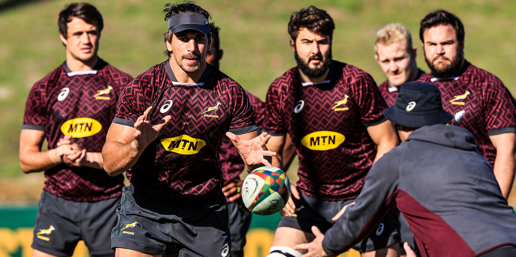 The Springboks' tall timber at training earlier this year.