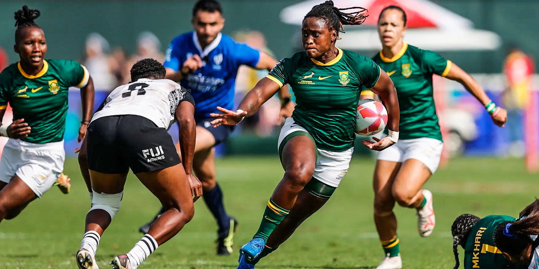 Zintle Mpupha in action before picking up an injury in Dubai.