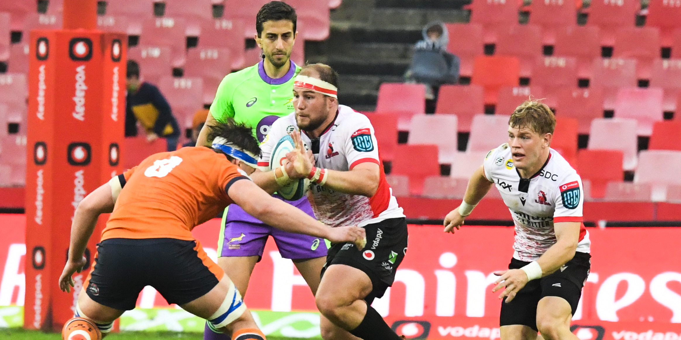 PJ Botha attack for the Emirates Lions in the Vodacom United Rugby Championship