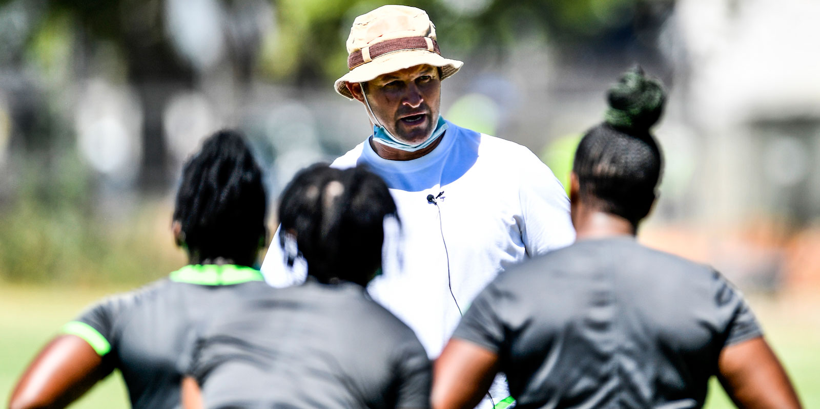 Daan Human working with the Springbok Women