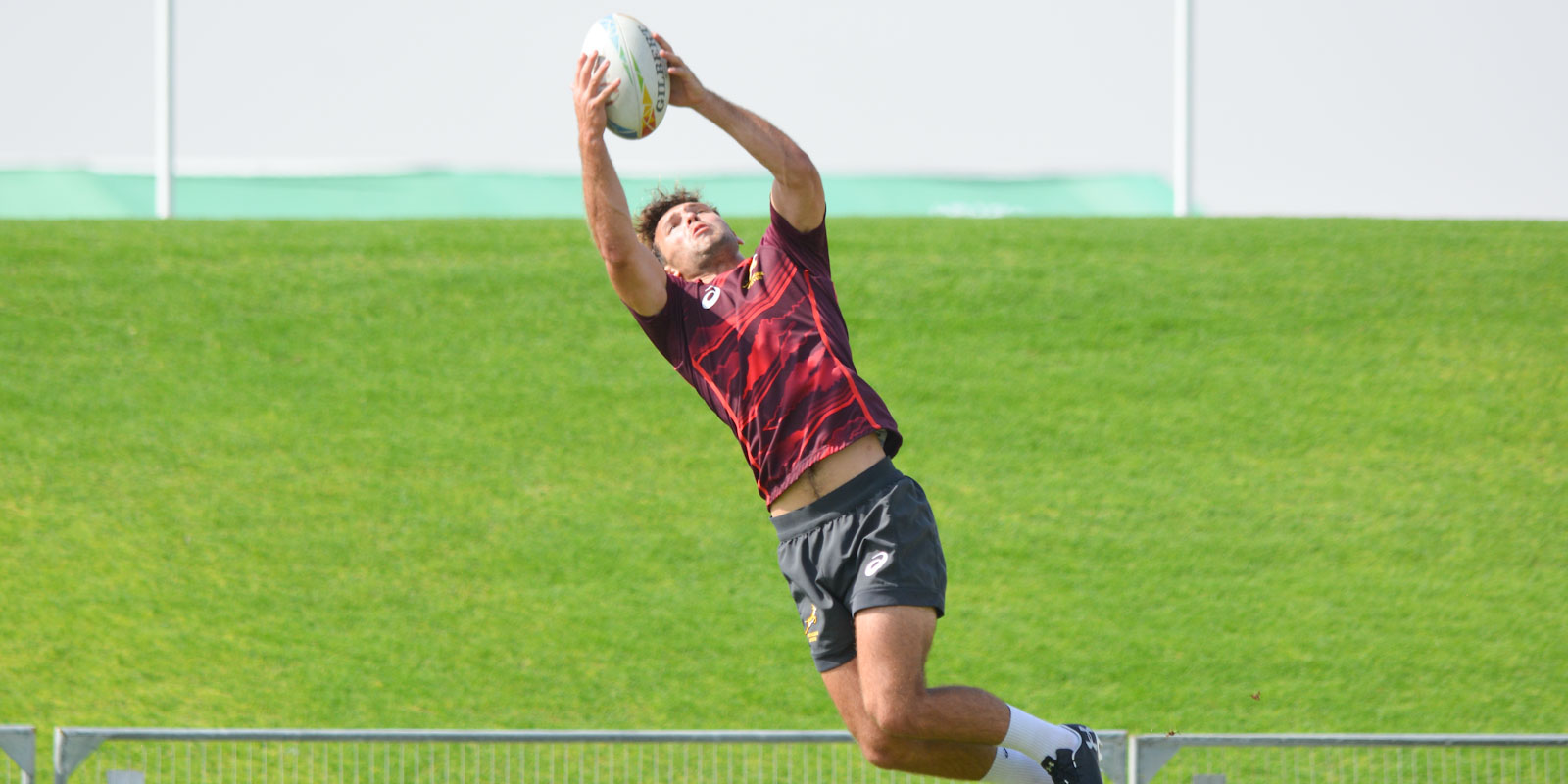 Tiaan Pretorius during a training session in Dubai.